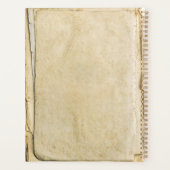 Oude rustieke papieren dagboek kalender planner (Achterkant)
