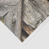 Oude Rusty Hinge Rustic Wood Dep Ontwerpen Tissuepapier (Detail)