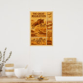 Oude Safari Strip - De Grote Trek Poster (Keuken)