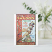 Oude saloon briefkaart (Staand voorkant)