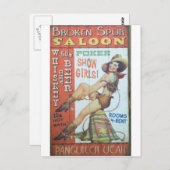 Oude saloon briefkaart (Voorkant / Achterkant)