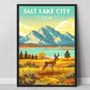 Oude Salt Lake City Utah Poster