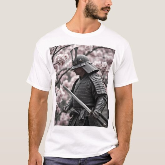 Oude Samurai - Een houtskool eerbetoon aan de Warr T-shirt (Voorkant)