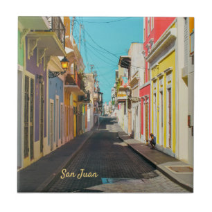 Oude San Juan Kasseienstraat Fotografie Tegeltje