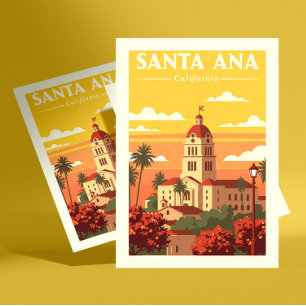 Oude Santa Ana Californië Briefkaart