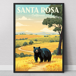 Oude Santa Rosa Californië Poster