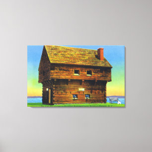 Oude saratoga-slagplaats canvas afdruk