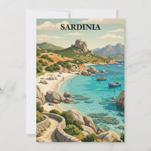 Oude Sardinia Italië Mediterrane Landschap Kaart