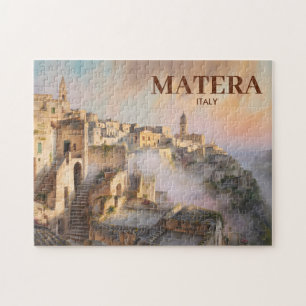 Oude Sassi di Matera Italië Reis Waterverfschilder Legpuzzel