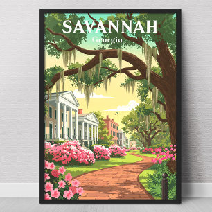 Oude Savannah Georgia Poster