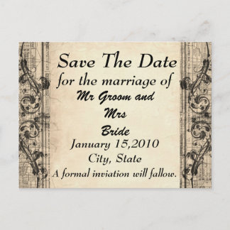 Oude Save the Day ansichtkaart Aankondigingskaart