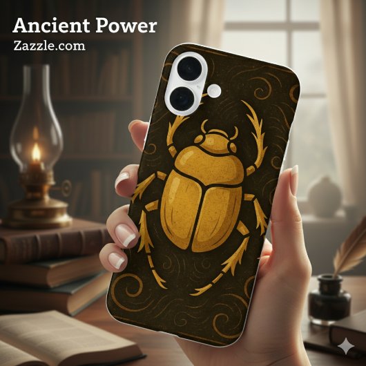 Oude Scarab Goddelijke Mystique Noir Goud Case-Mate iPhone Case