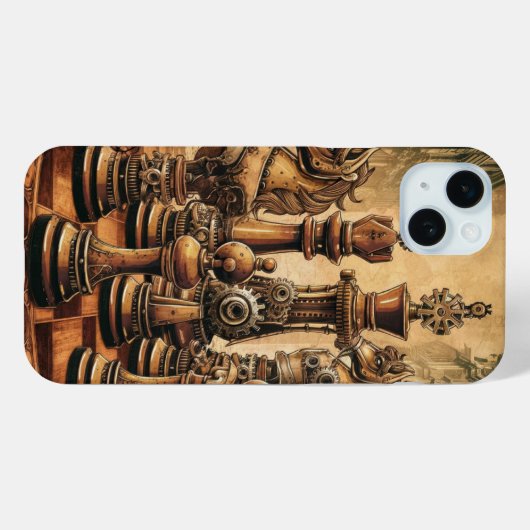 Oude schaakstukken Case-Mate iPhone case (Achterkant (horizontaal))