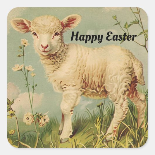 Oude Schaap Pasen Sticker (Voorkant)