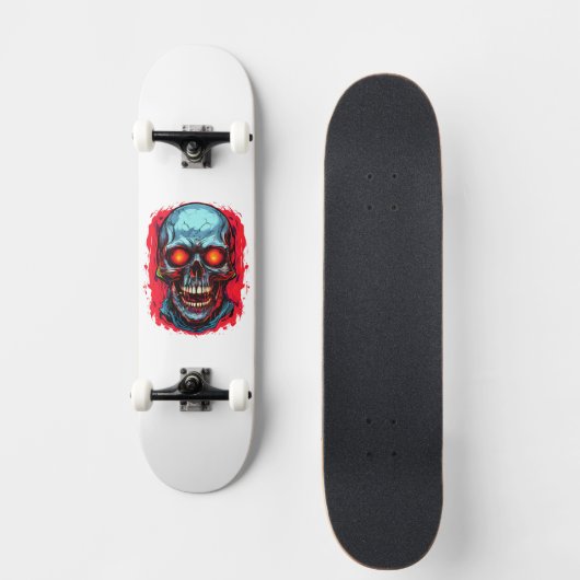 Oude schedel skateboard (Voorkant)