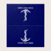 Oude scheepsanker touw bootnaam kaart (Buitenkant ongevouwen)