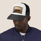 Oude scheepslog trucker pet (In situ)