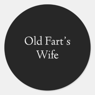 Oude scheten vrouw grappige verjaardag ronde sticker
