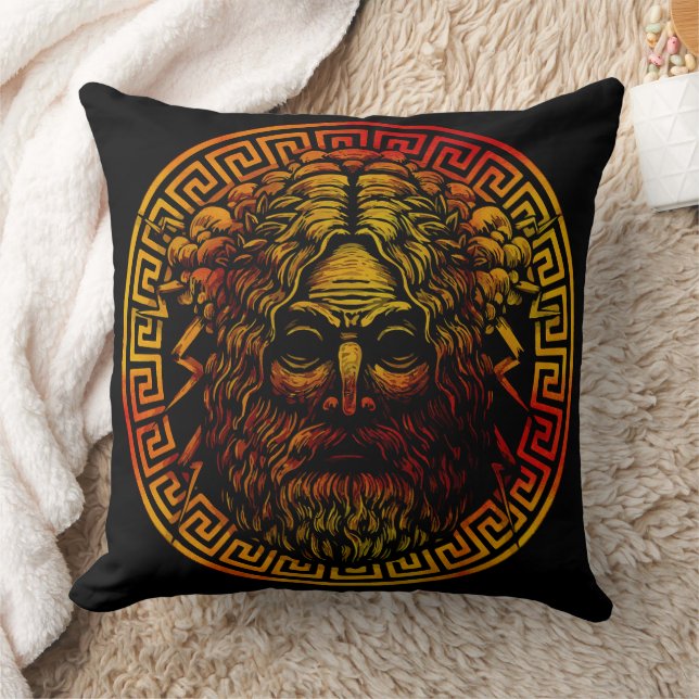 Oude Schild Kunstprint van Zeus Kussen (Deken)