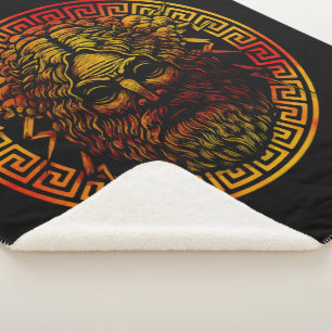Oude Schild Kunstprint van Zeus Sherpa Deken
