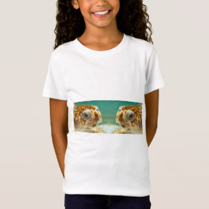 Oude schildpad hoofd t-shirt