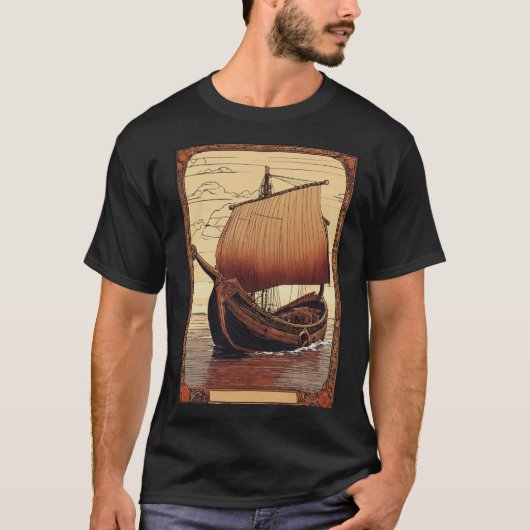 Oude schip T-shirt (Voorkant)