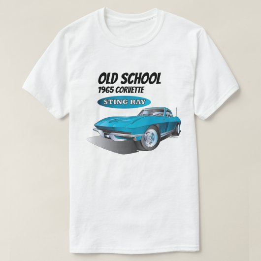 Oude school 1965 stingray corvette t-shirt (Design voorkant)