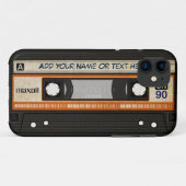 Oude School 80s DJ Music Cassettebandje Pattern Case-Mate iPhone Case (Achterkant (horizontaal))