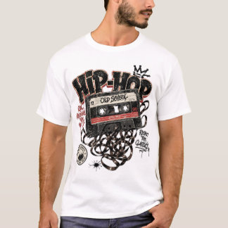 Oude School 90s Hip Hop Cassettebandje Retro T-shirt