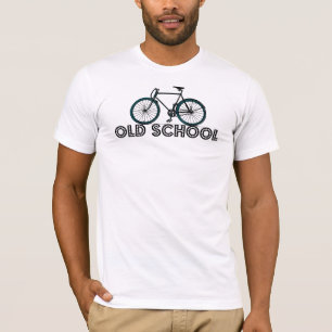 oude school antiek vasteuze fiets t-shirt