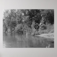 Oude school BMX print, een dag bij het meer