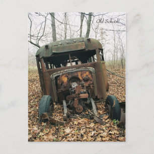 Oude school, Briefkaart van de schoolbus