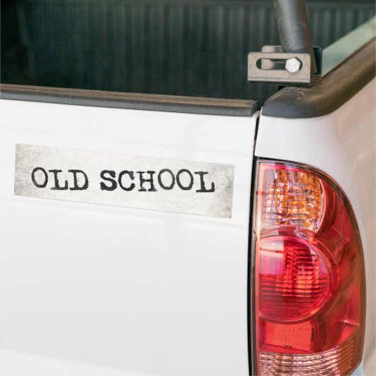 Oude school bumpersticker (Op Truck)