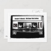 Oude school Cassette Briefkaart (Voorkant / Achterkant)