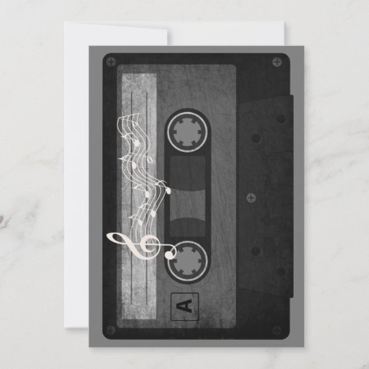 Oude school cassette versleten kaart (Voorkant)