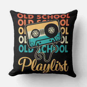 Oude School Cassetterecorder Retro Design Kussen
