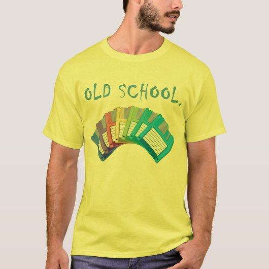 oude school diskettes t-shirt (Voorkant)
