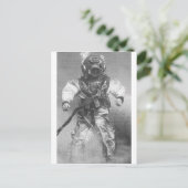 Oude school duiker zwart-wit briefkaart (Staand voorkant)