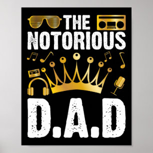 Oude school Funny Hip Hop Fathers Day Notorous Pap Poster