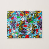 Oude School Graffitti Legpuzzel (Horizontaal)