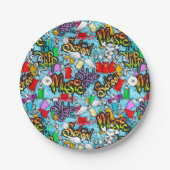 Oude School Graffitti Papieren Bordje (Voorkant)