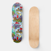 Oude School Graffitti Skateboard (Voorkant)