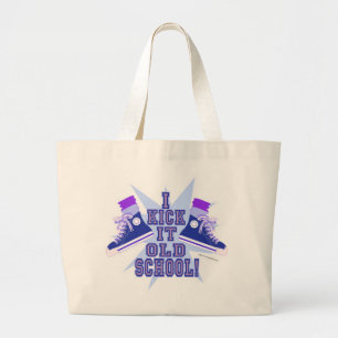 Oude school grote tote bag