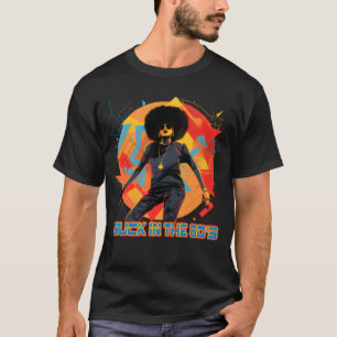 oude school hip hop afro meisje vriendin t-shirt