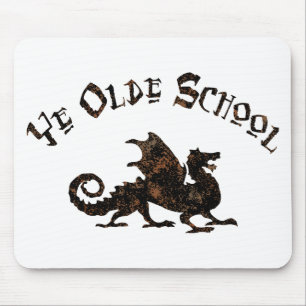 Oude School - Middeleeuwse Draak Koning Arthur Rid Muismat
