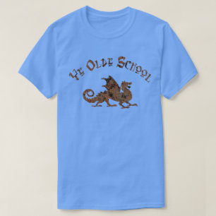 Oude School - Middeleeuwse Draak Koning Arthur Rid T-shirt
