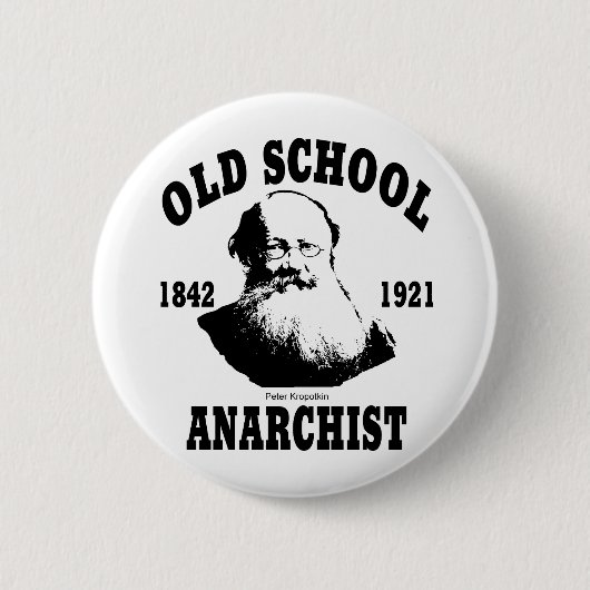 Oude School - Peter Kropotkin Ronde Button 5,7 Cm (Voorkant)