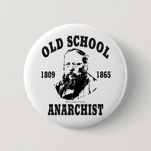 Oude School - Pierre-Joseph Proudhon Ronde Button 5,7 Cm (Voorkant)
