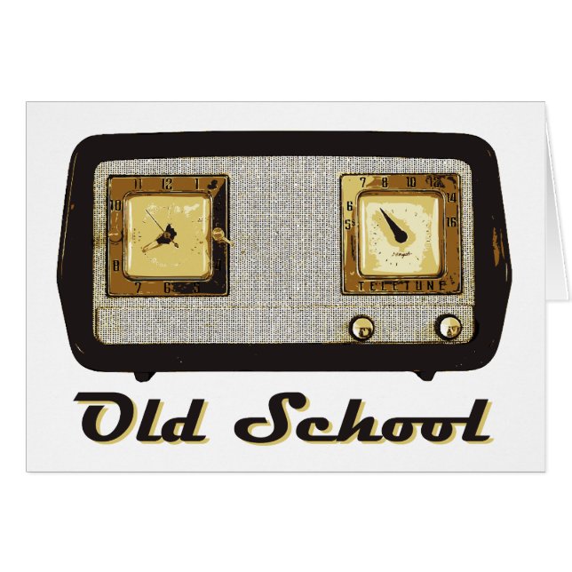 Oude school Radio Retro  (Voorkant Horizontaal)