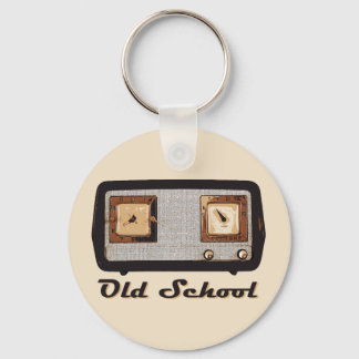 Oude school Radio Retro Sleutelhanger